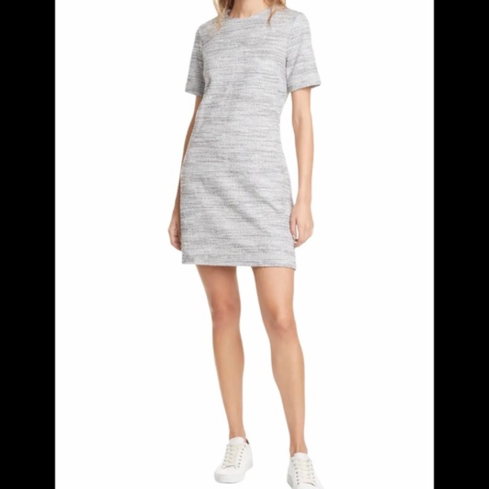 Club Monaco Tweed Short Sleeve Shift Dress